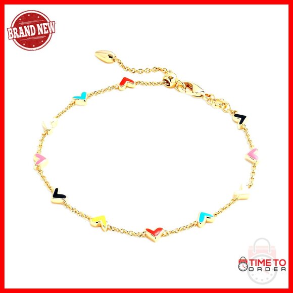 Gold Link Chain Bracelet Adjustable Sliding Bead Elegant Minimal Chic Jewelry